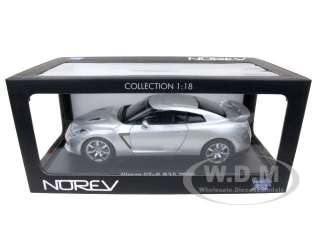  model of 2008 Nissan GT R (R35) Silver die cast car model by Norev