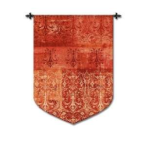    Abstract Damask Poppy Wall Hanging   43 x 63