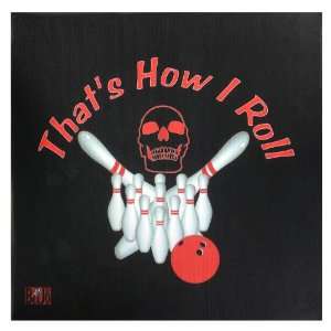  Microfiber Bowling Towel THE WAY I ROLL RED by BeeJo 