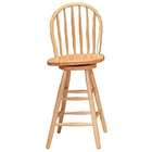 Coaster Swivel windsor bar stool in natural finish 24 and 29 seat 
