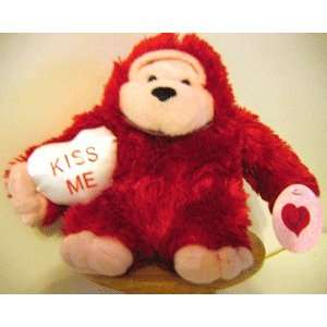 VALENTINE Plush Animal   KISS ME MONKEY Toys & Games
