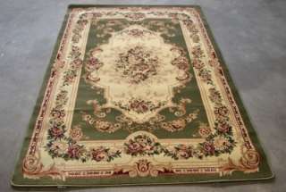 Green Burgundy Floral Victorian Oriental Floral Area Rugs 8x10 Carpet 