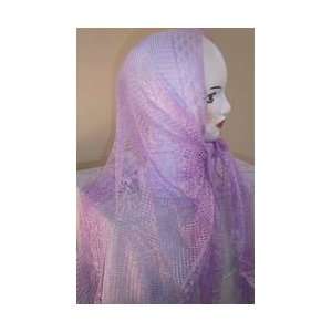    A zaras Lavendar Headcovering with Fringes 