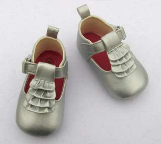 , these silver T bar shoes are sure to make her little feet stand out 
