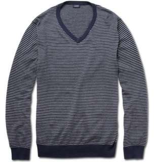  Clothing  Knitwear  V necks  Striped V Neck Sweater