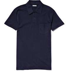 Sunspel Knitted Cotton Polo Shirt