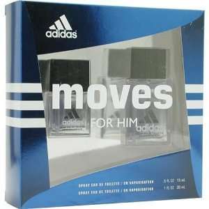 Adidas Moves By Adidas For Men. Set edt Spray 1 OZ & Eau De Toilette 