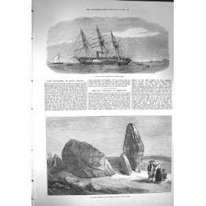  1871 Ship Racer Aground Ryde Sands Druidic Stones Barbe 