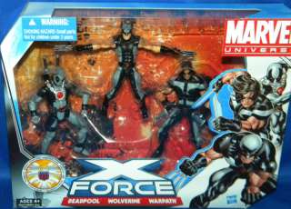 Marvel X FORCE 3 PACK Wolverine, Deadpool, and Warpath  