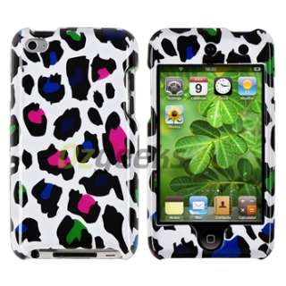   Leopard + Peace Flower Hart Case Hülle für Apple iPod Touch 4G 4
