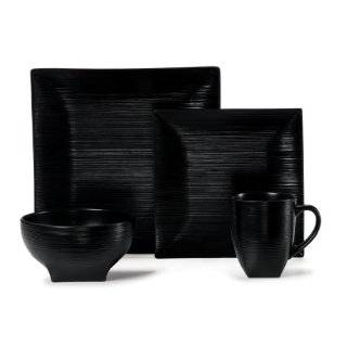  square black dinnerware