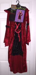 NWOT Womens Red Vampire Vampira Costume Dress OSFM  