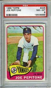 1965 Topps #245 Joe Pepitone PSA 8 NM MT New York Yankees  