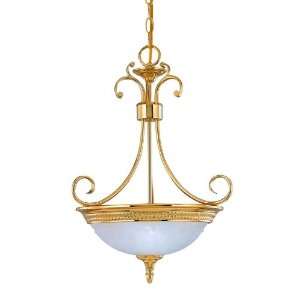   Light Ceiling Pendant in Polished Brass with White Marble Glass glass