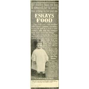 1913 Ad Eskay Baby Invalid Food Milk Ruth Browell Palmerton 