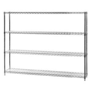   Wire Shelving Unit with 4 Shelves   12d x 72w x 54h