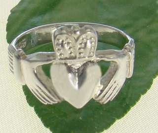Sterling Silver Irish Claddagh ring Size 5,6,7,8,9,10 +  