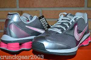 Womens Nike Shox Fly ZipSister+ Training Shoes Gray Pink White New In 