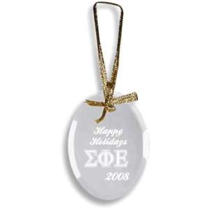 Sigma Phi Epsilon Glass Ornament