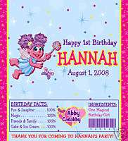 ABBY CADABBY FIRST BIRTHDAY CANDY WRAPPERS / FAVORS  
