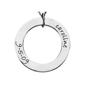  name date silver loop Jewelry