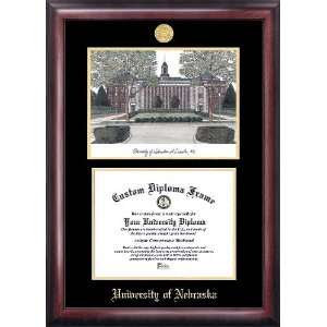  Frame, with Library Lithograph and Diploma Opening