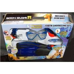  Body Glove Youth 9 13 S/M Silicone Snorkeling Set BLUE 