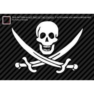 Calico Jack   Jolly Roger   Sticker   Decal   Die Cut