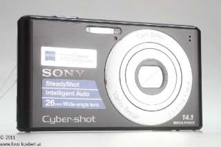 Sony DSC W530 Kompaktkamera in schwarz mit Zeiss Zoom Objektiv 2 