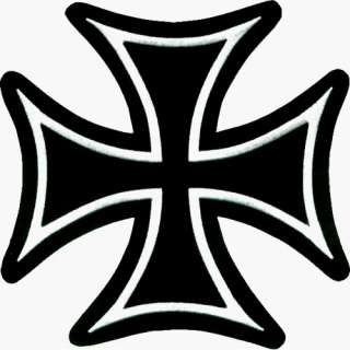  Large Black & White Iron Cross   8 3/8 x 8 3/8 