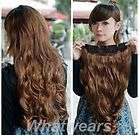   Clips Hairpiece Wavy Bouncy Curly Hair Extension 6 Colors 55cm TB771