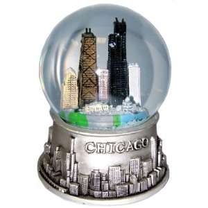 Chicago Silver Snow Globe 65mm 