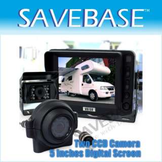   LCD Color Monitor + IR Back Up Camera Car Van Wireless Rear View Kit