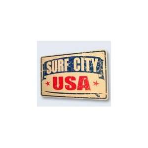  Seaweed Surf Co Surf City USA Aluminum Sign 18x12 in 