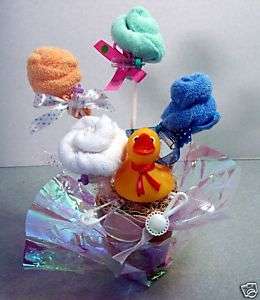 Baby Shower Wash Cloth Centerpiece Party Favors  