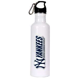  New York Yankees MLB 26oz White Stainless Steel Water Bottle 