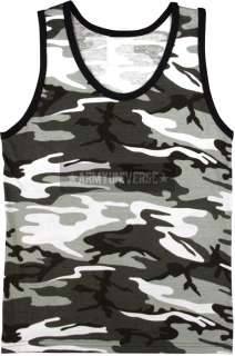 Military Camouflage Solid Poly/Cotton Tank Top Shirt  