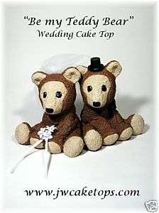 Be my Teddy Bear Wedding Cake topper tops Bride 51TB  
