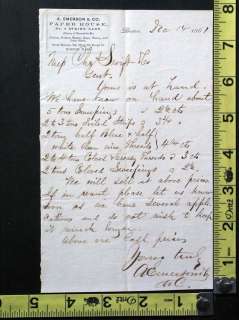 Vintage 1861 Handwritten Letter on A. Emerson & Co. Paper House 