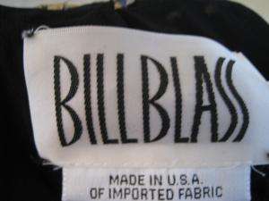BILL BLASS black & gold burn out velvet suit sz 4  