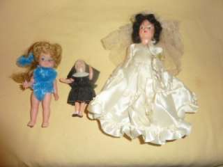   dolls ~ HP Bride ~ Celluloid Nun ~ 1970 UD Co Vinyl Grow Hair Doll