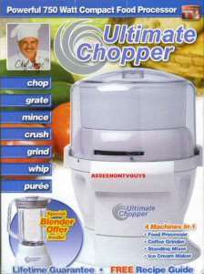 598835991203 ~ Ultimate Chopper Food Processor + Blender