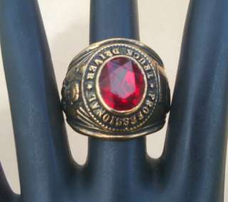 Vintage 14 K GE Professional Driver Ring Size 11 1/2  