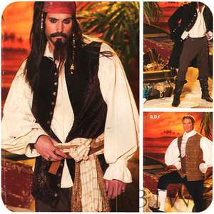 4923 men Simplicity Jack Sparrow POTC COSTUME PATTERN pirate coat 