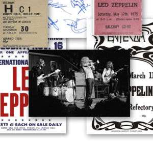 Led Zeppelin Memorabilia Poster Tickets & Autographs  