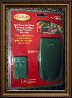 OUTDOOR WIRELESS REMOTE CONTROL POWER OUTLET SWITCH NEW  