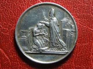Art Nouveau Marriage Silver 1859 token medal  