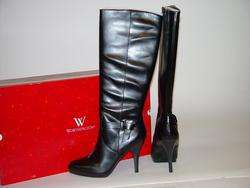 NIB Worthington Black 4+ Spike High Heel Knee Boots 11  