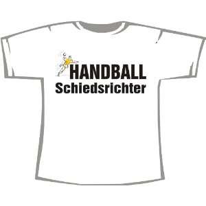 Handball Schiedsrichter; T Shirt weiß  Sport & Freizeit