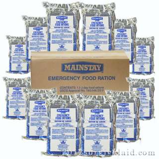 Emergency Food Bars 2400 Cal Case of 12 packets 24day food supply 5Yr 